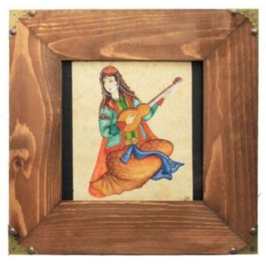 Картина «Девушка-музыкант» (абстрактная фигуративная живопись)