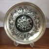 Персидская декоративная медная тарелка с гравировкой «Цветы»