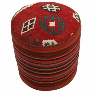 Подлинный османский пуф из килима, ручная работа, происхождение Иран, код H107