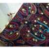 Красный вышитый клатч с узором «Бутон»