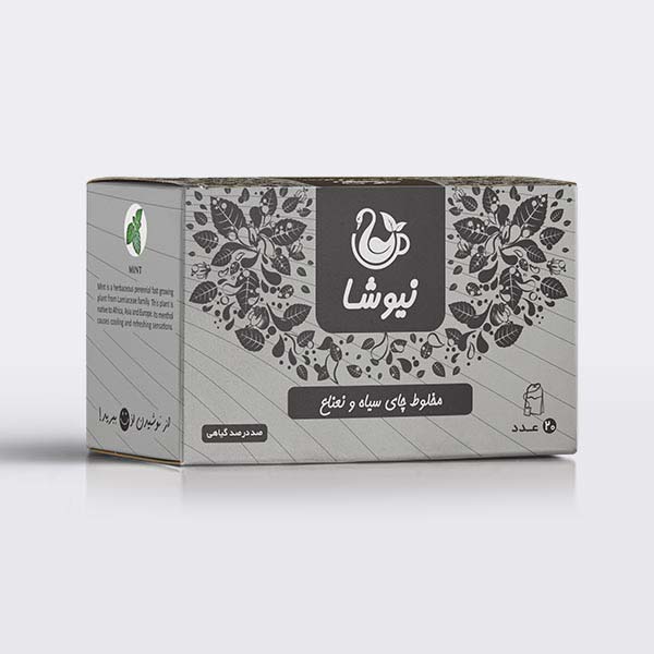 Чёрный чай Newsha с мятой (70 г)