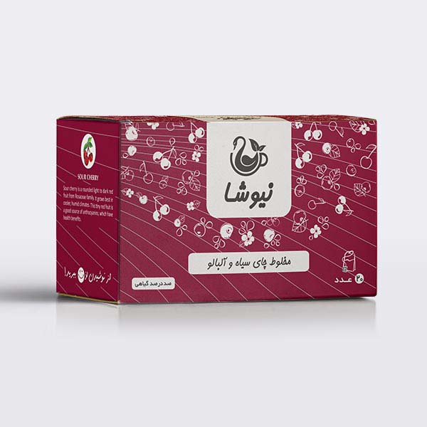 Чёрный чай Newsha с ароматом вишни (70 г)