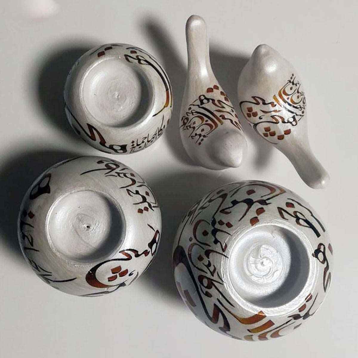 Персидский керамический подсвечник для чайной свечи «Каллиграфия»