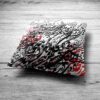 Бархатная персиدская наволочка – каллиграфия, разноцветный дизайн (набор из 2 шт.)