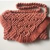 Розовый клатч макраме «Гандум» (стиль бохо)