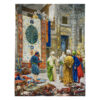Персидский ковёр с сюжетным рисунком из Тебриза, базар Каира