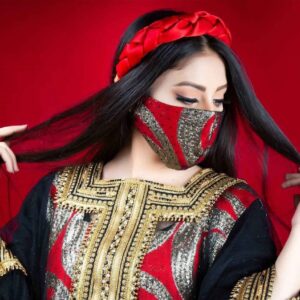 Ручная вышитая модная маска для лица для женщин — модель «Хасти»