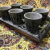 Персидский каменный сервиз для чая и кофе с гравировкой «Торан»