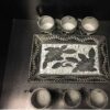 Персидский каменный сервиз для чая и кофе с гравировкой «Голсанг»