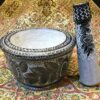 Каменная ступка с пестиком с орнаментом «Сиагалам»