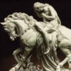 Персидский ковёр ручной работы из Тебриза с изображением рельефной Леди Годива