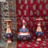 Ручная работа: персидская медная сахарница с крышкой и вазы – миниатюрная эмаль