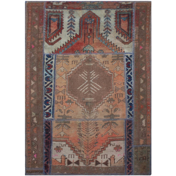 Винтажный персидский ковёр-пэчворк «Маха» (Area Rug)