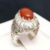 Персидское серебряное кольцо «Табан» (красный агат)