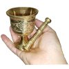 Латунная ступка с пестиком «Араши» ручной работы