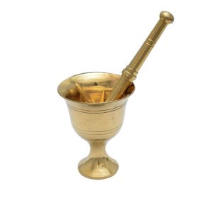 Латунная ступка с пестиком Payami (золотистая)