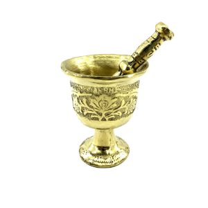 Латунная ступка с пестиком «Сахра» (персидский орнамент)