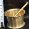 Латунная ступка с пестиком Sigol (золотистая)
