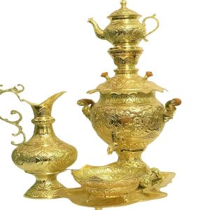 Персидский самовар на углях с цветочным узором, 4 литра