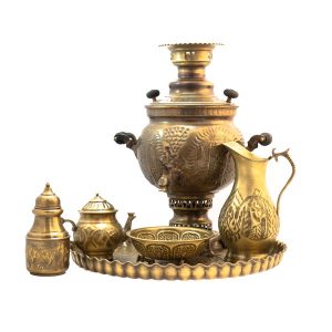 Традиционный иранский самовар на углях, Латунь, 6 литров