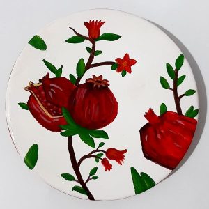 Декоративная керамическая тарелка с ручной росписью «Анар» (Гранат)
