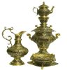 Персидский латунный самовар с гравировкой «Цветы»