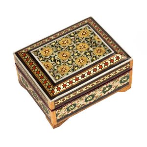 Деревянная шкатулка хатамкари «Шайесте» (ручная работа)