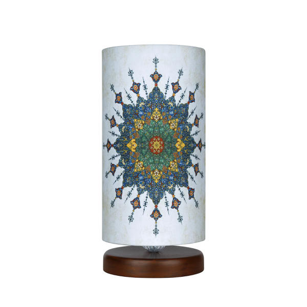 Деревянная настольная лампа «Сарв» (белая)