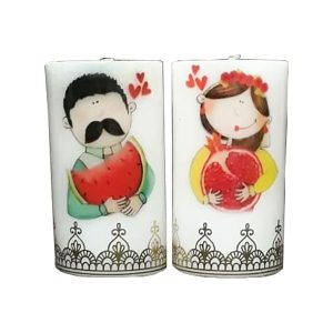 Свеча «Влюбленные» с гранатом