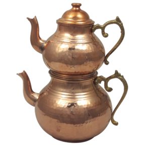 Медный двойной чайник, прочный и кованый, Азар