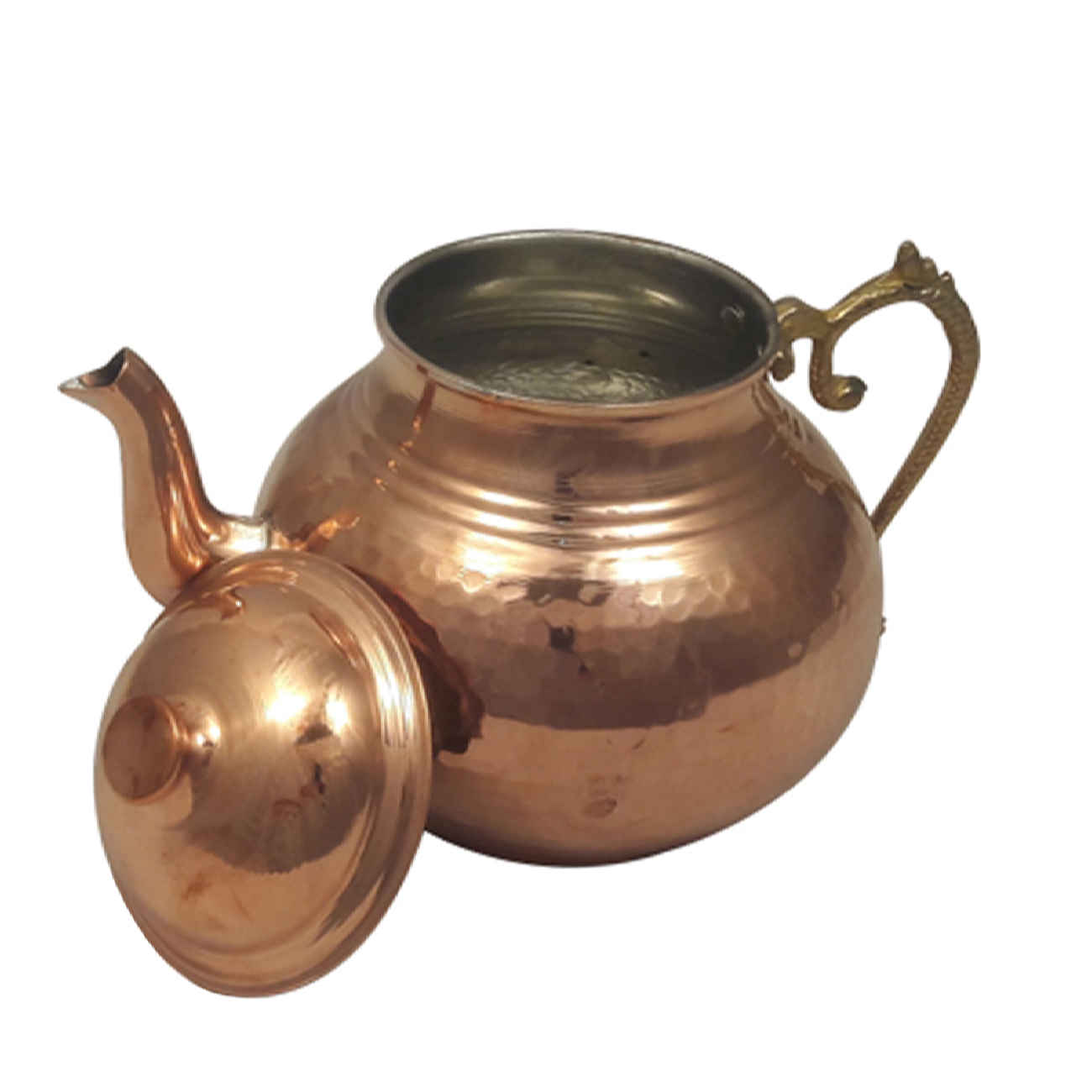 Медный двойной чайник, прочный и кованый, Азар