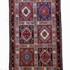 Ковровая дорожка (Бахтиари, Атила, 2м, панельный узор) — красная шерсть