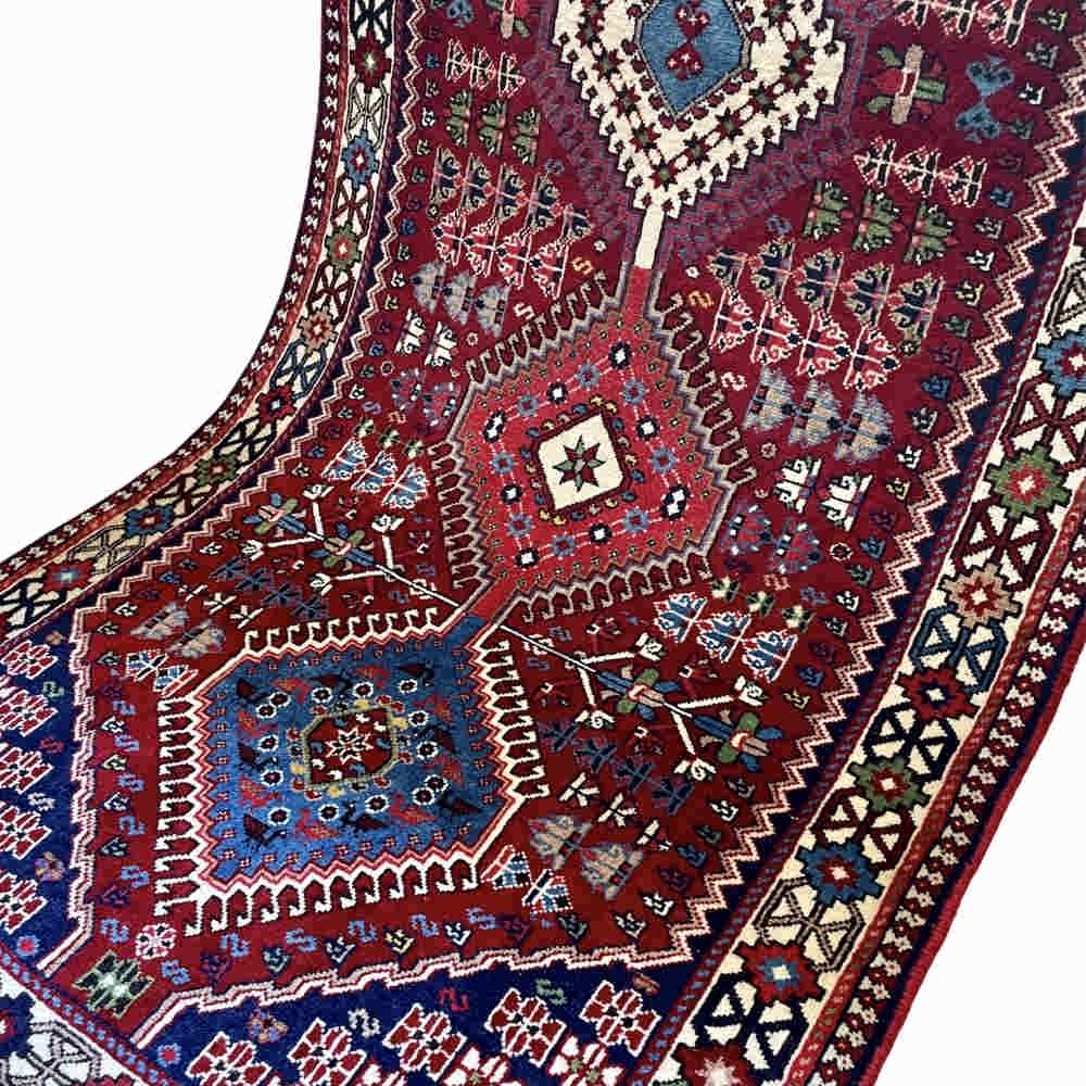 Ковровая дорожка (Бахтиари, Арсалан, геометрический ромб) — красная шерсть