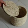 Персидская плетёная корзина из пальмовых листьев с крышкой, модель «Сода»