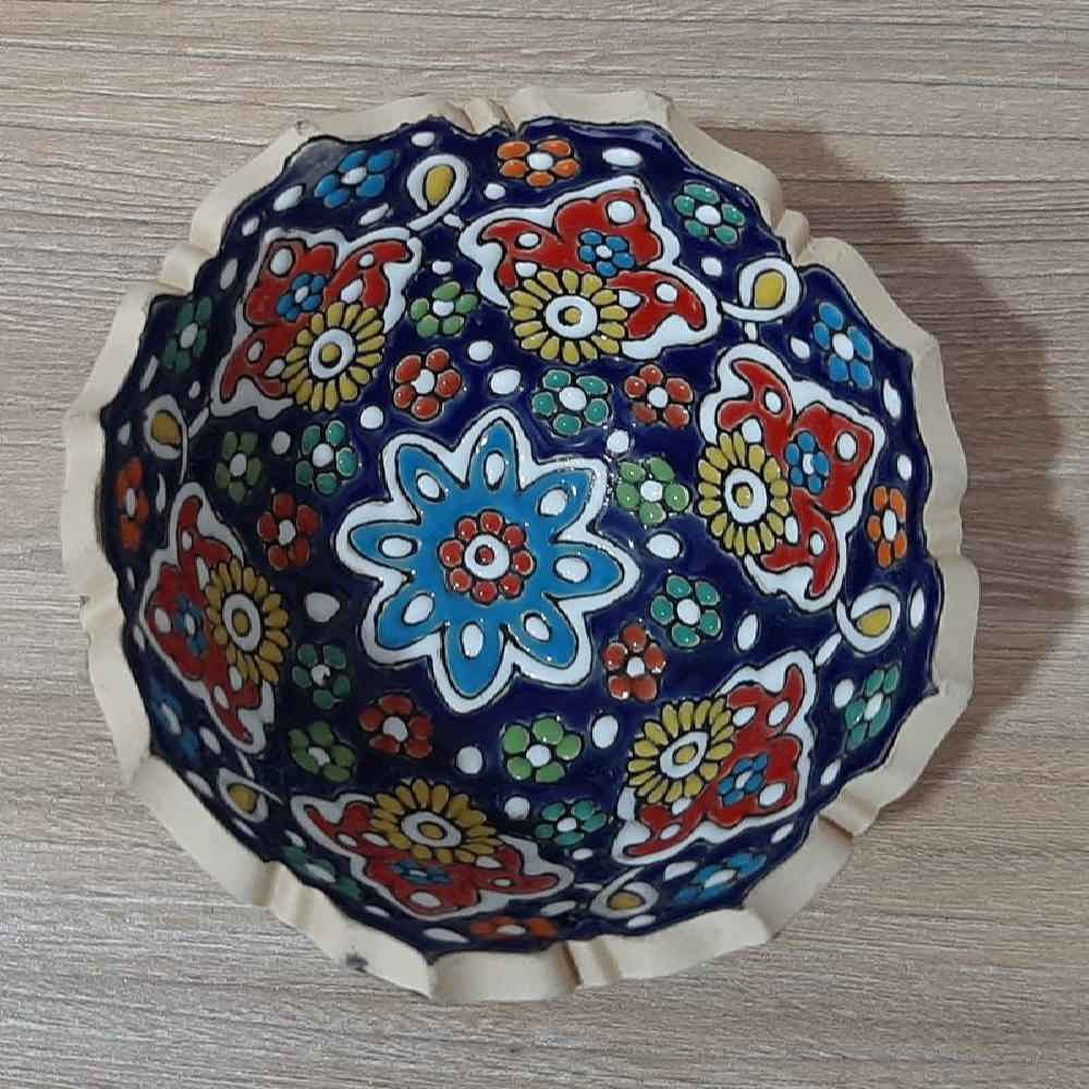 Ручная декоративная керамика минакари — чаша и тарелка «Зина»