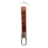 Кожаный брелок с цветочным узором