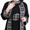 Классическая черная абайя из мягкого крепа