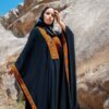Абайя «Бабочка» из мягкого крепа (Черная)