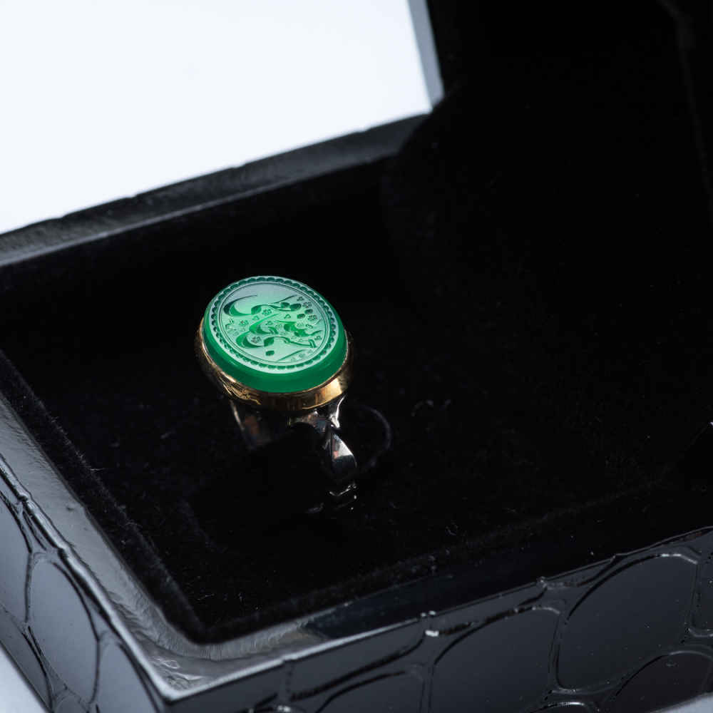 Мужское кольцо с йеменским агатом «Хасби Аллах»
