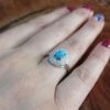 Серебряное кольцо «Фарния» с бирюзой из Нейшабура