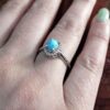 Серебряное кольцо «Махса» с бирюзовым камнем Нейшабура