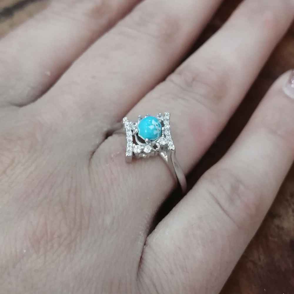 Помолвочное кольцо с бирюзой Нейшабура «Мария»