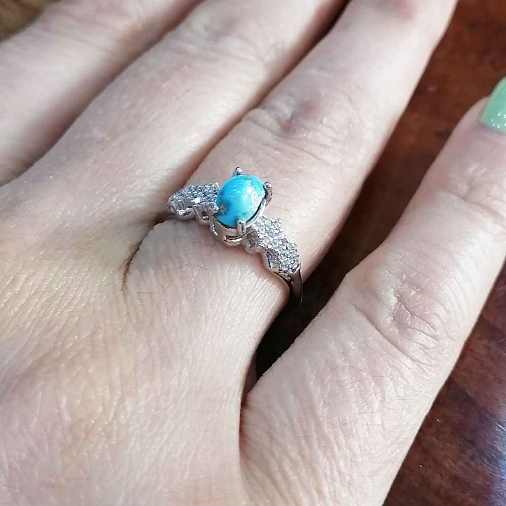 Серебряное кольцо «Нахал» с камнем бирюзы