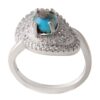 Ювелирное кольцо «Настаран» с бирюзой Нейшабура