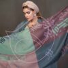 Художественный шарф с принтом «Хива» — Зеленый хлопок