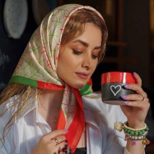 Шелковый мини-шарф «Паезан» (белый)