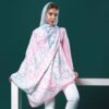 Хлопковый шарф «Сохан» с каллиграфией (белый)