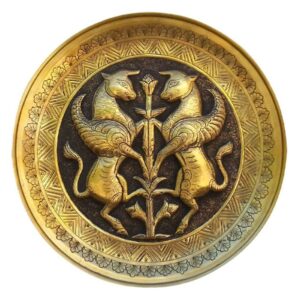 Медное блюдо с гравировкой «Галаза»