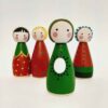 Ручные деревянные куклы-палочки – Божьи коровки | Деревянные фигурки на тему природы