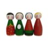 Ручные деревянные куклы-палочки – Божьи коровки | Деревянные фигурки на тему природы
